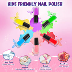 EULRGAUS kids nail polish set color palette for playful, colorful designs.