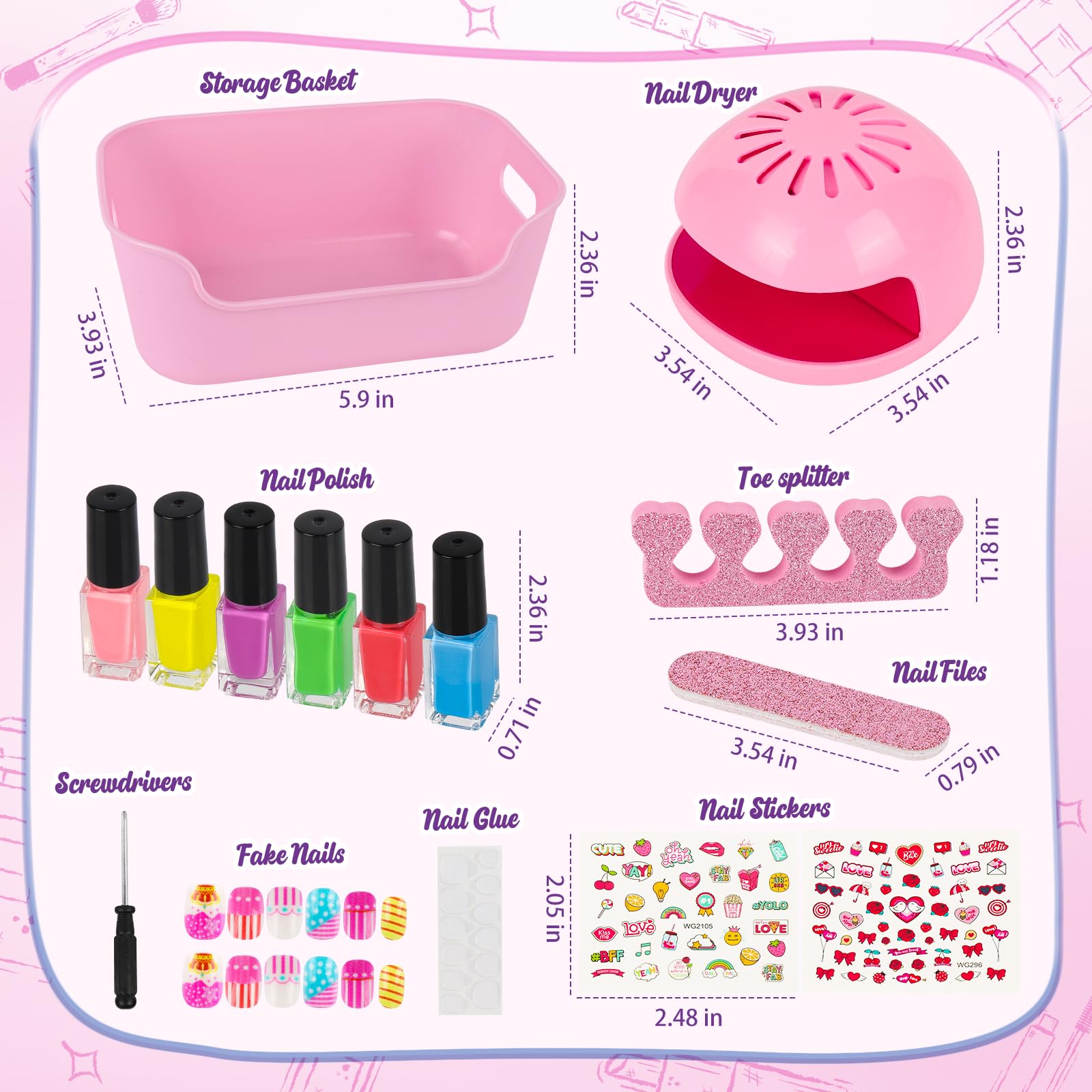 EULRGAUS nail file included for shaping and smoothing tips.