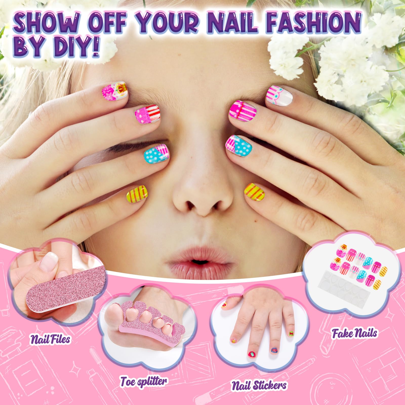 EULRGAUS nail stickers add sparkle and creativity to any mini manicure.