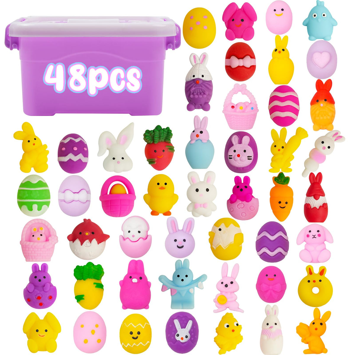 EUOCENK Easter mochi squishy bunny, ideal for Easter baskets and egg fillers.