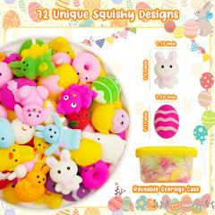 EUOCENK Easter Mochi Squishy carrots brighten decor and Easter egg fillers.