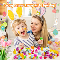 EUOCENK Easter Mochi Squishy chicks playful shapes for egg hunts and gifts.