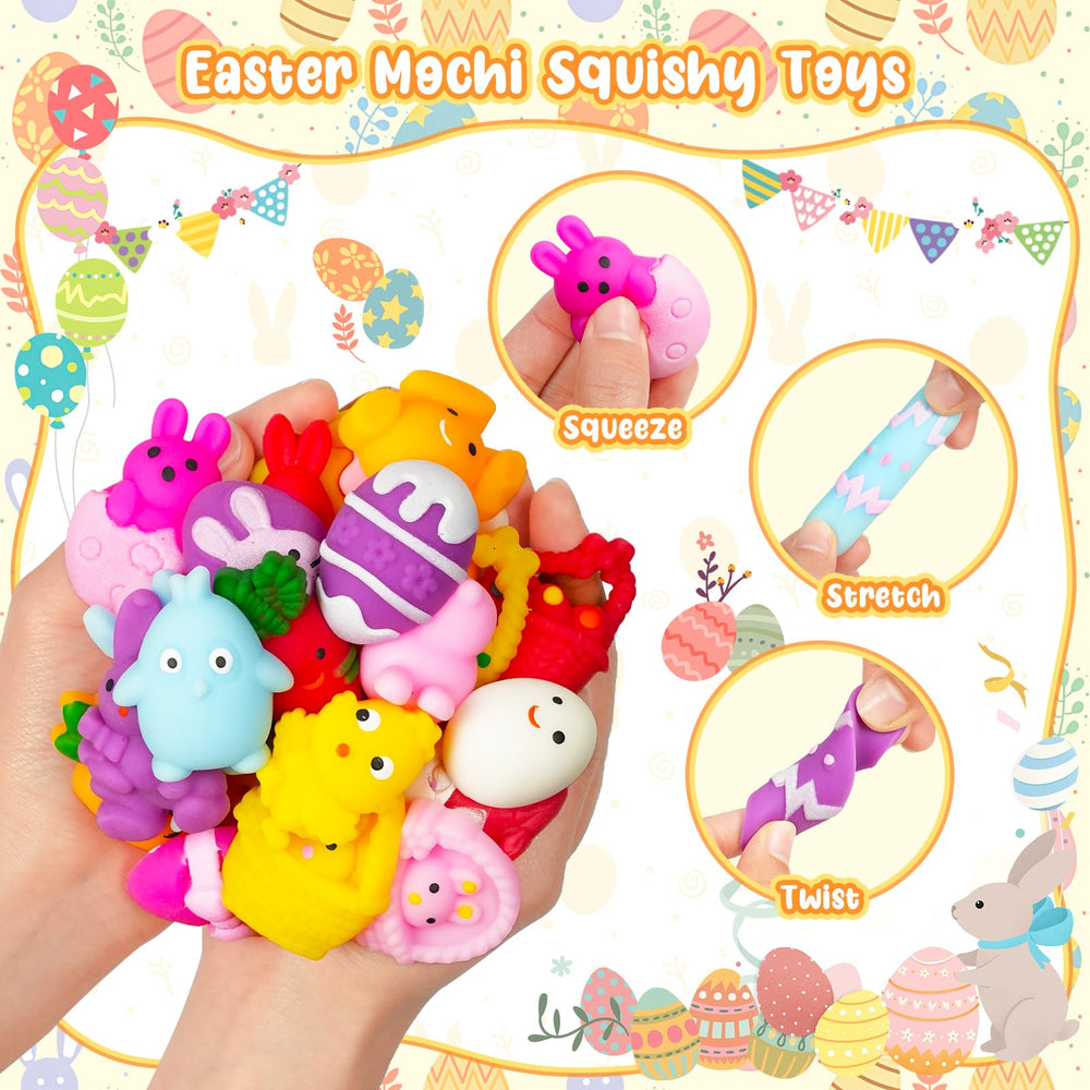 EUOCENK Easter Mochi Squishy eggs add color to baskets and party favors.