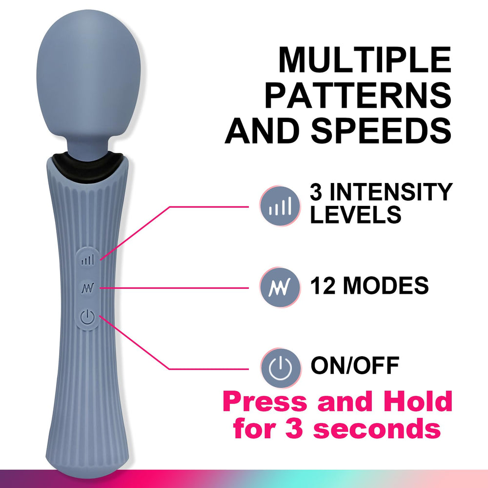 EUOTHY wand massager offers 12 vibration modes for varied sensations.
