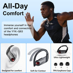 EUQQ noise-cancelling earbuds with ENC and CVC 8.0 for clear calls.