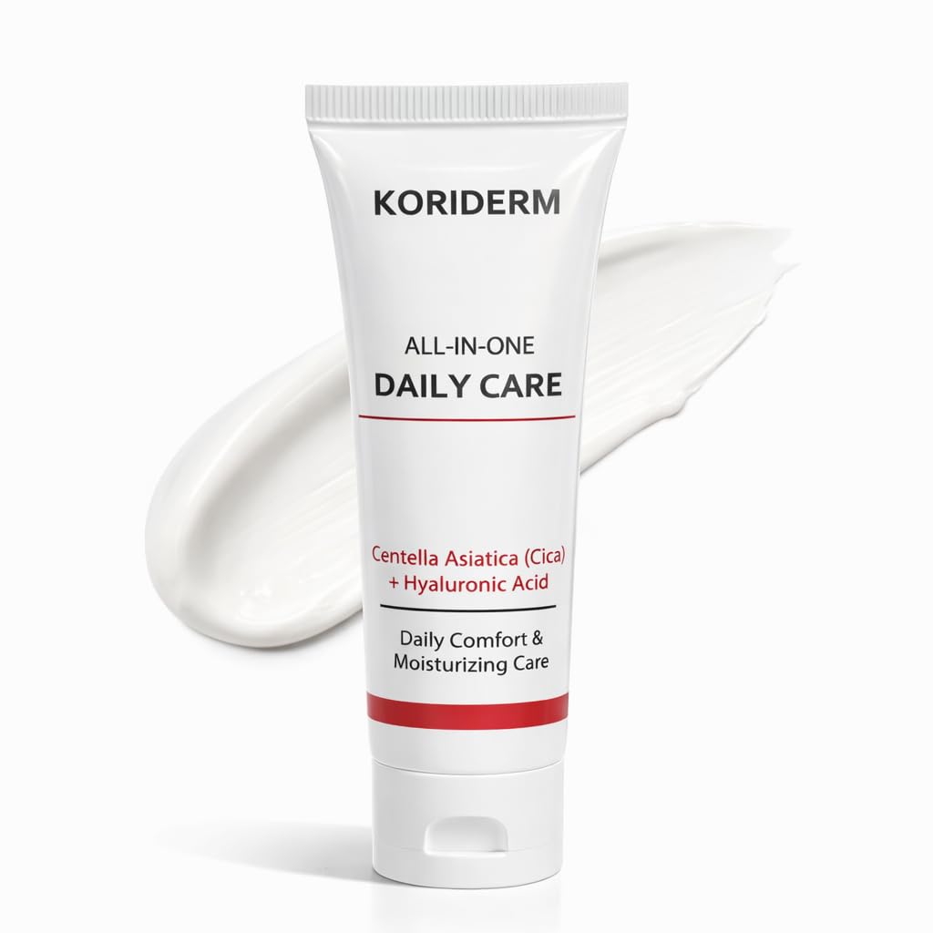 Euralissea Face Cream Moisturizer 1P bottle showing daily hydration for all skin types.
