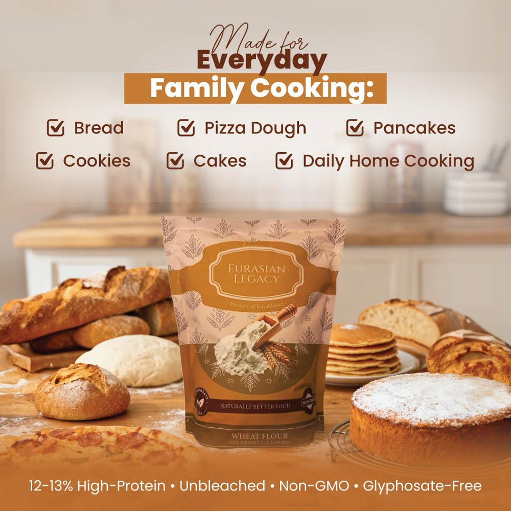 Sliced bread made with Eurasian Legacy flour reveals natural color and sturdy crumb.