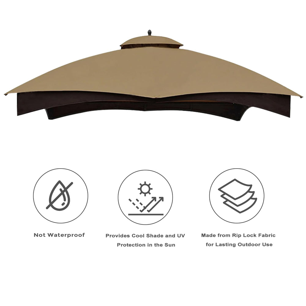 Eurmax air-vent canopy top design for improved outdoor airflow, side view.