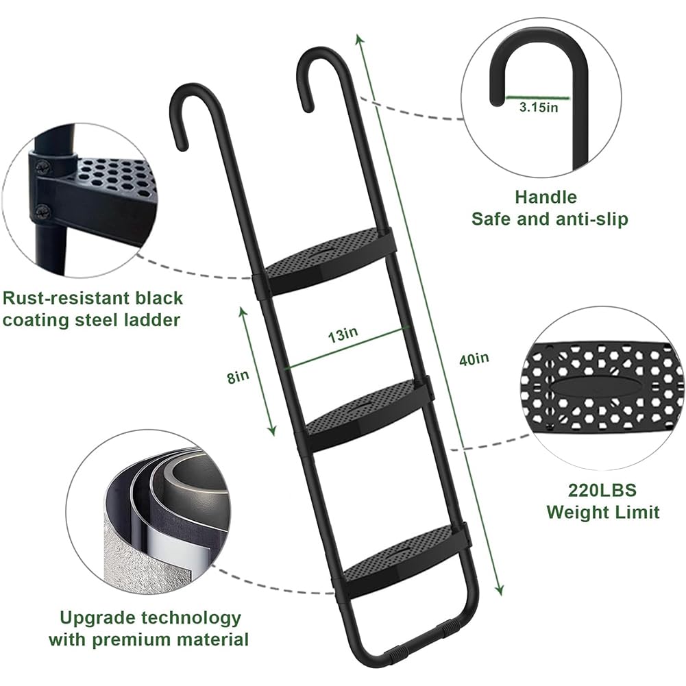 Eurmax ladder demonstrates easy tool-free assembly for quick setup.
