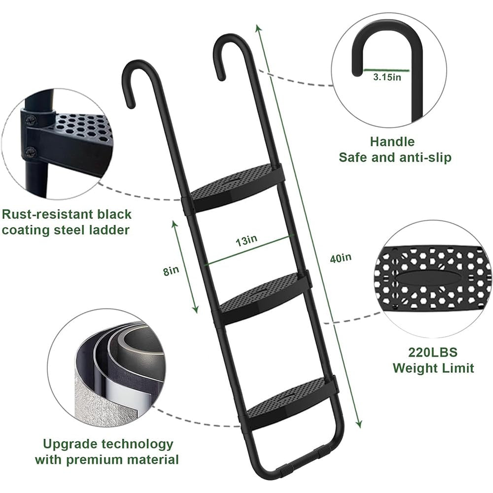 Eurmax ladder demonstrates easy tool-free assembly for quick setup.