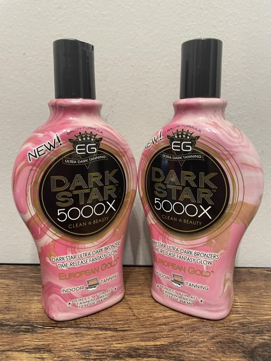 European Gold Dark Star 5000X close-up reveals creamy texture and bronzing potential.