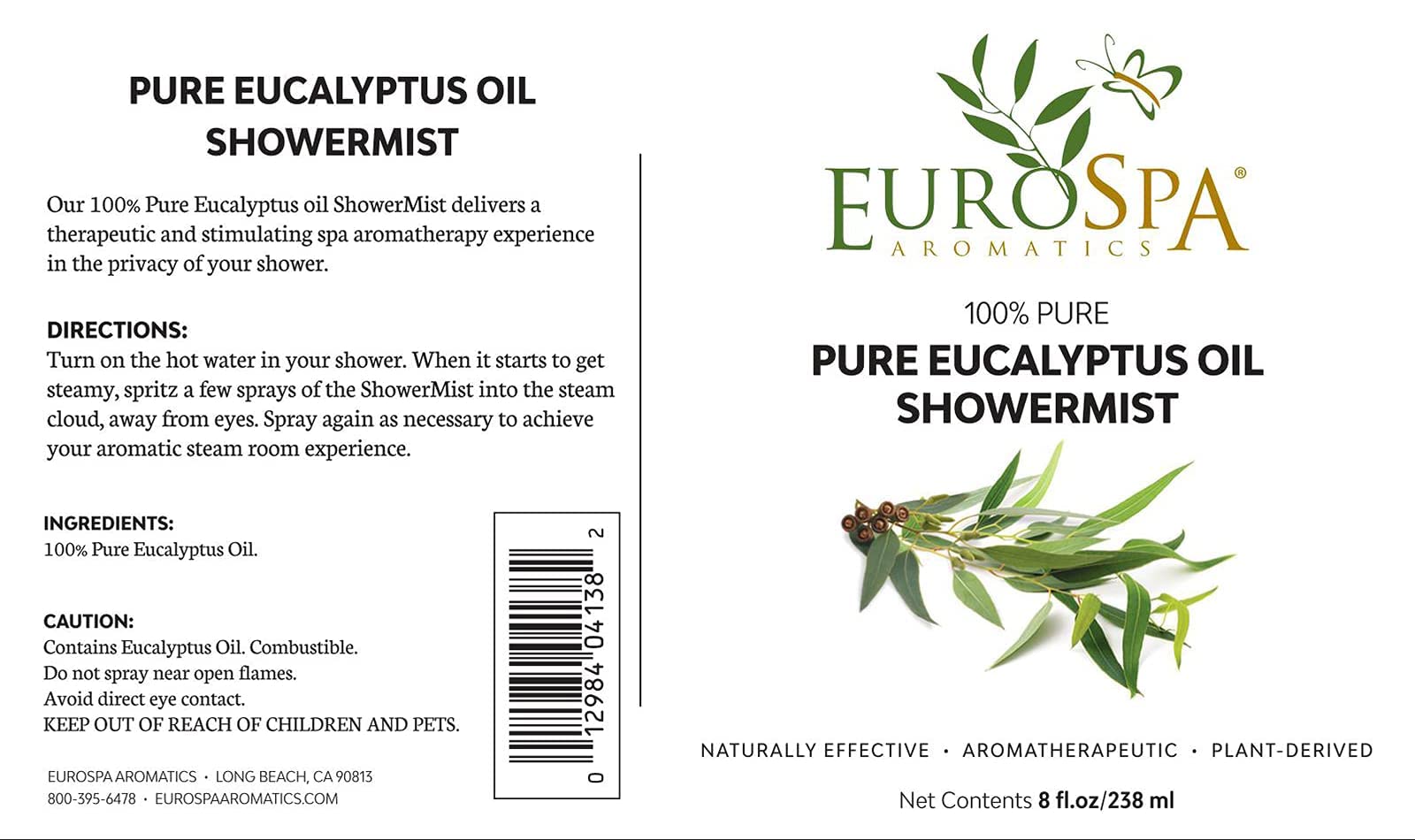 EuroSpa Aromatics Pure Eucalyptus Oil in bathroom setup for refreshing energy boost.