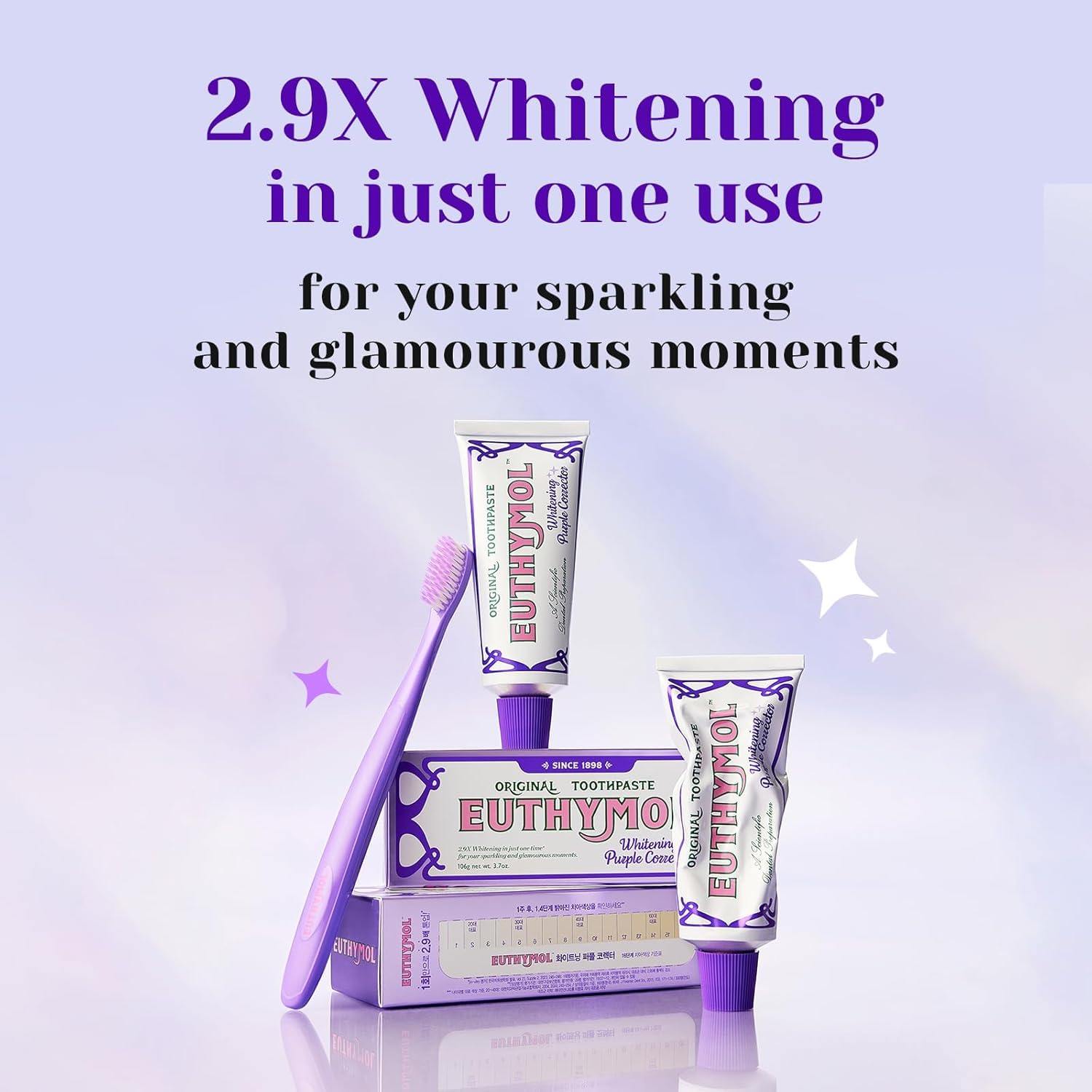 Euthymol 24-hour stain defense particles lifting surface stains and preventing new stains