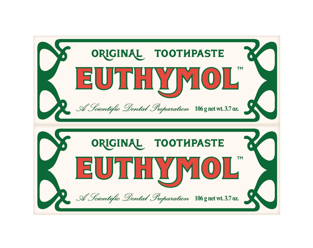 EUTHYMOL Original Pink toothpaste mint essence close-up for sensory freshness.