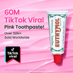 EUTHYMOL Original Pink toothpaste tubes side view showing compact daily care.