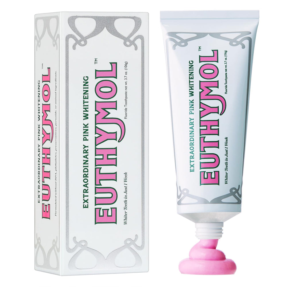 Euthymol Whitening Toothpaste 106g front view for effective whitening.