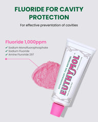 Euthymol Whitening Toothpaste 106g label shows ingredients and care.