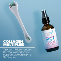 Eva Naturals Derma Roller 0.25mm close-up for precise micro-channeling and absorption.