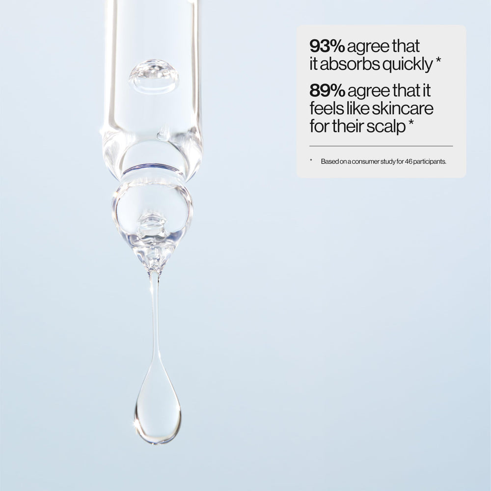 Closeup of ingredients in Eva NYC Hydrating Scalp Treatment Serum