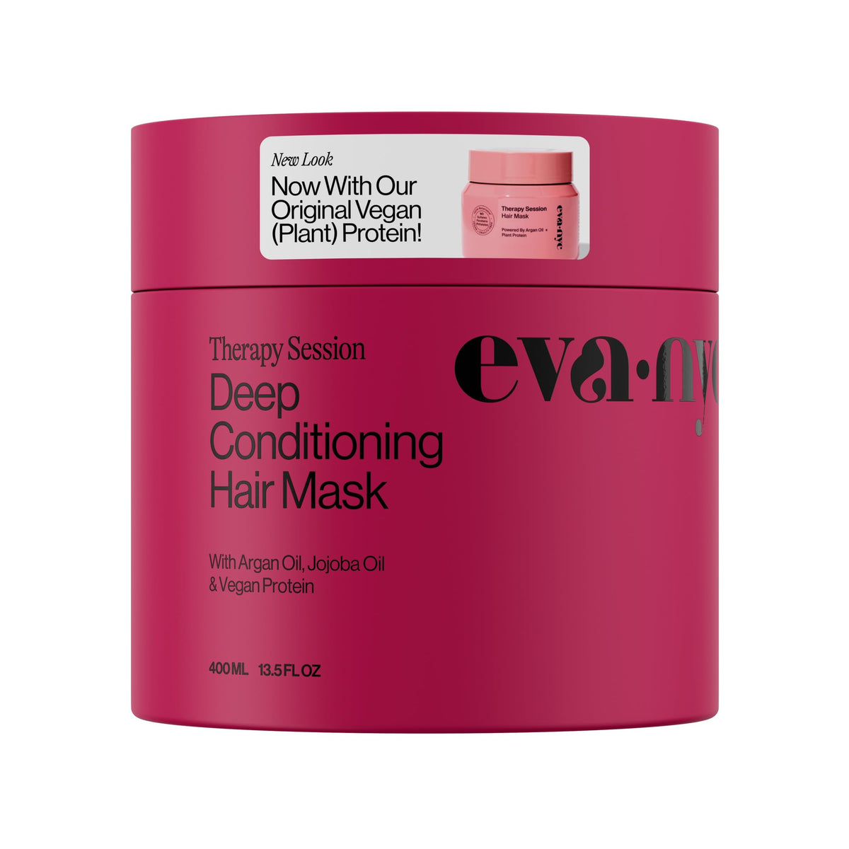 Eva NYC Therapy Session bottle highlighting deep conditioning for dry hair