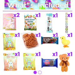 Cookie and candy assortment from Eva's Gift Universe offers tasty Easter treats.