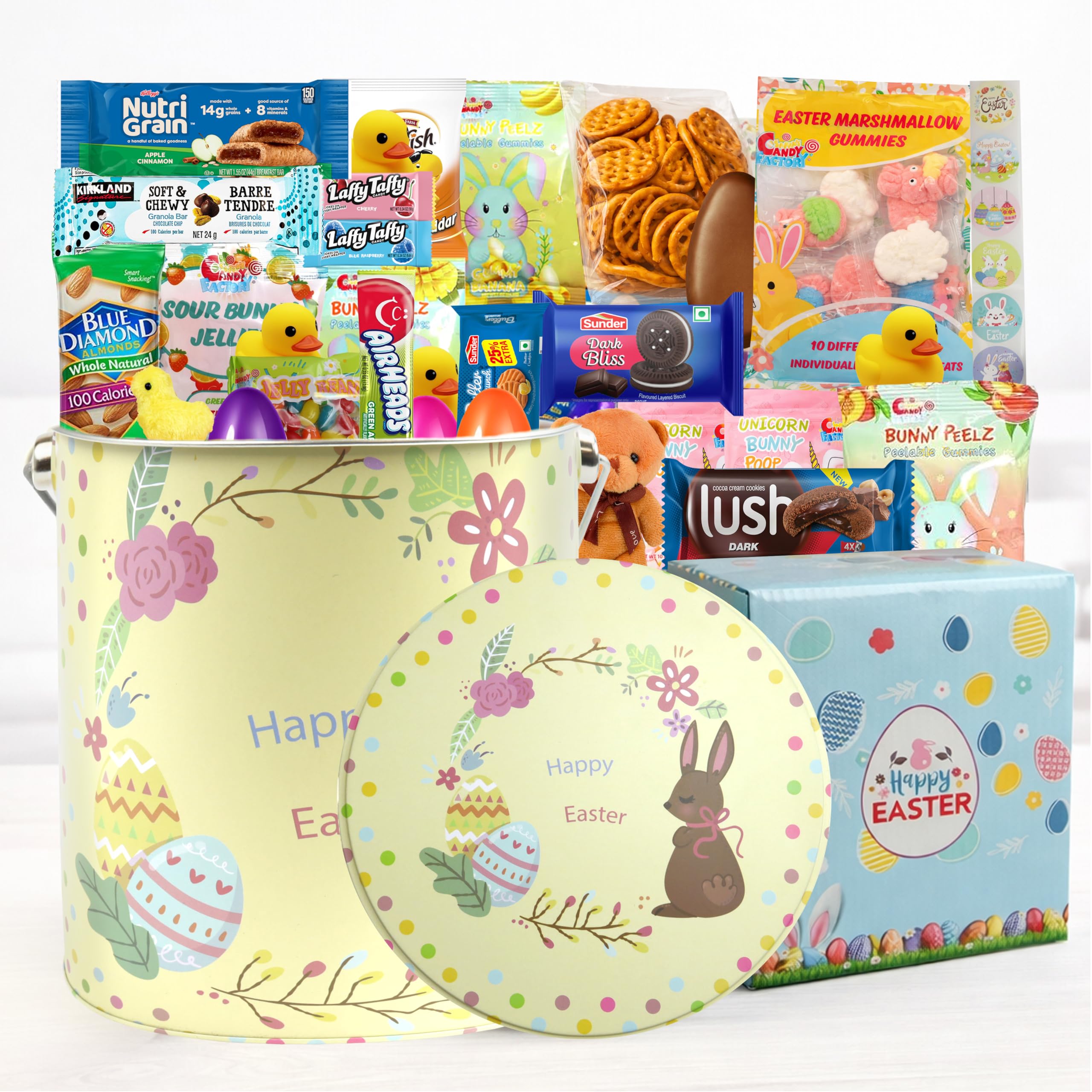 Easter care package tin ready for thoughtful gifts and shared moments.