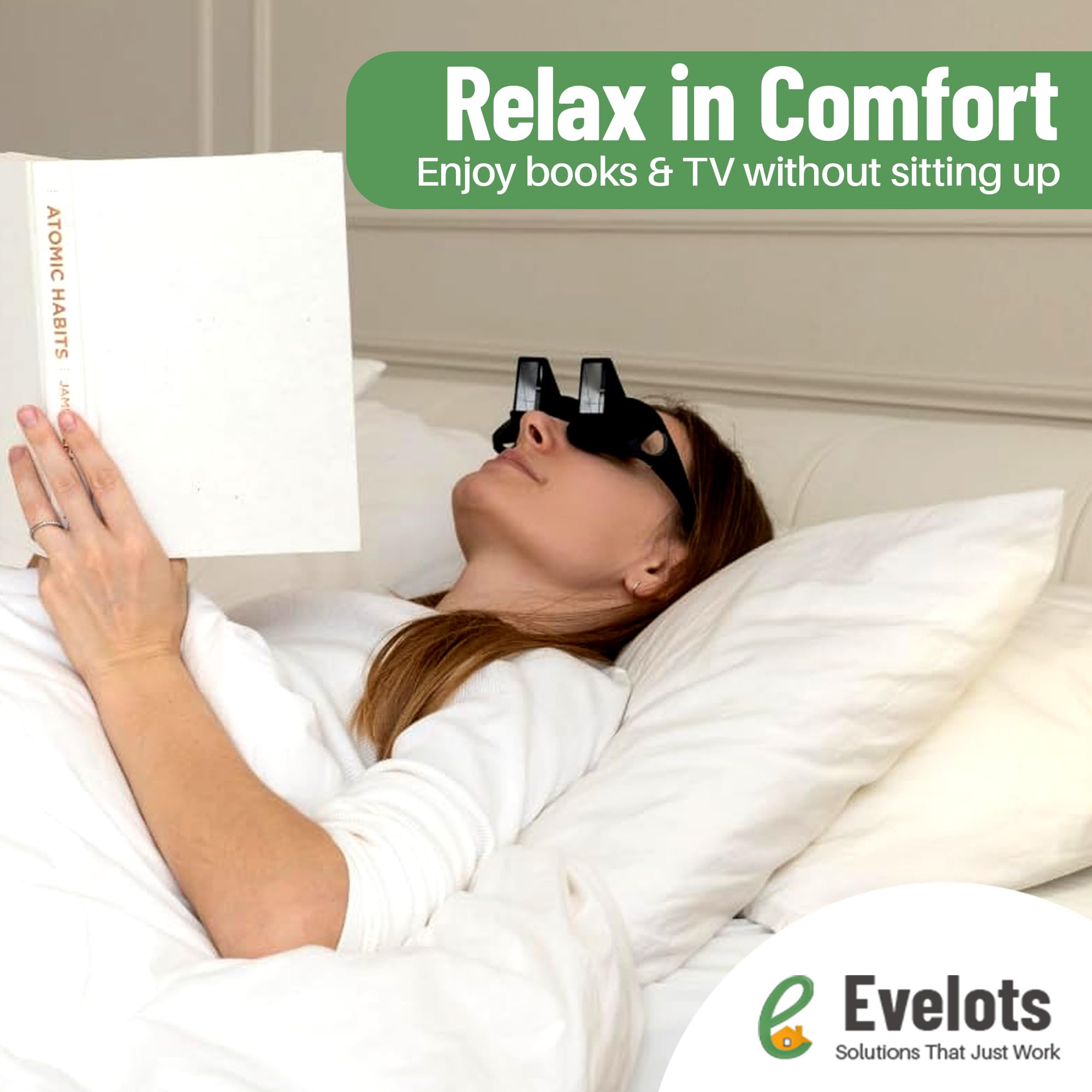 High-quality mirror prisms deliver bright, clear images from Evelots glasses.