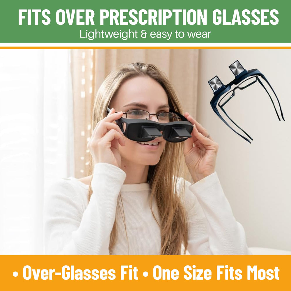 Evelots lightweight prism glasses reduce fatigue during extended use.