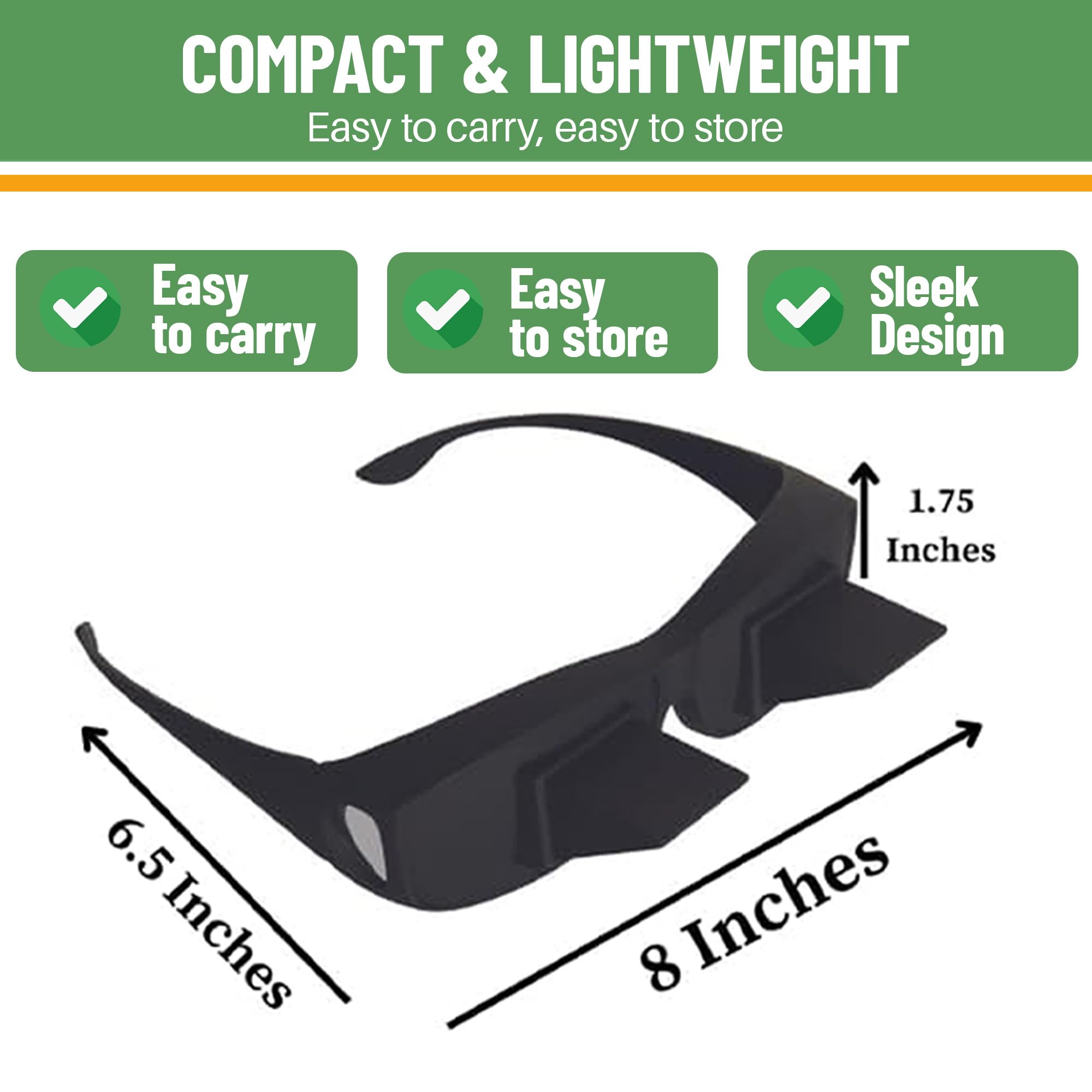 Two-pack Evelots bed prism glasses provide value and a backup pair.