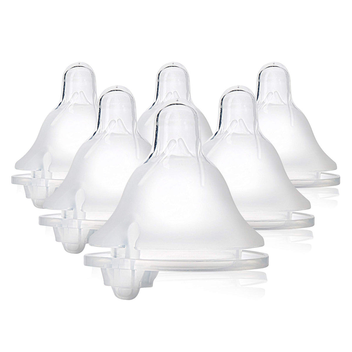Evenflo Balance Plus nipple with unique shape promotes proper latch and comfort.