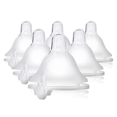 Evenflo Balance Plus nipple with unique shape promotes proper latch and comfort.