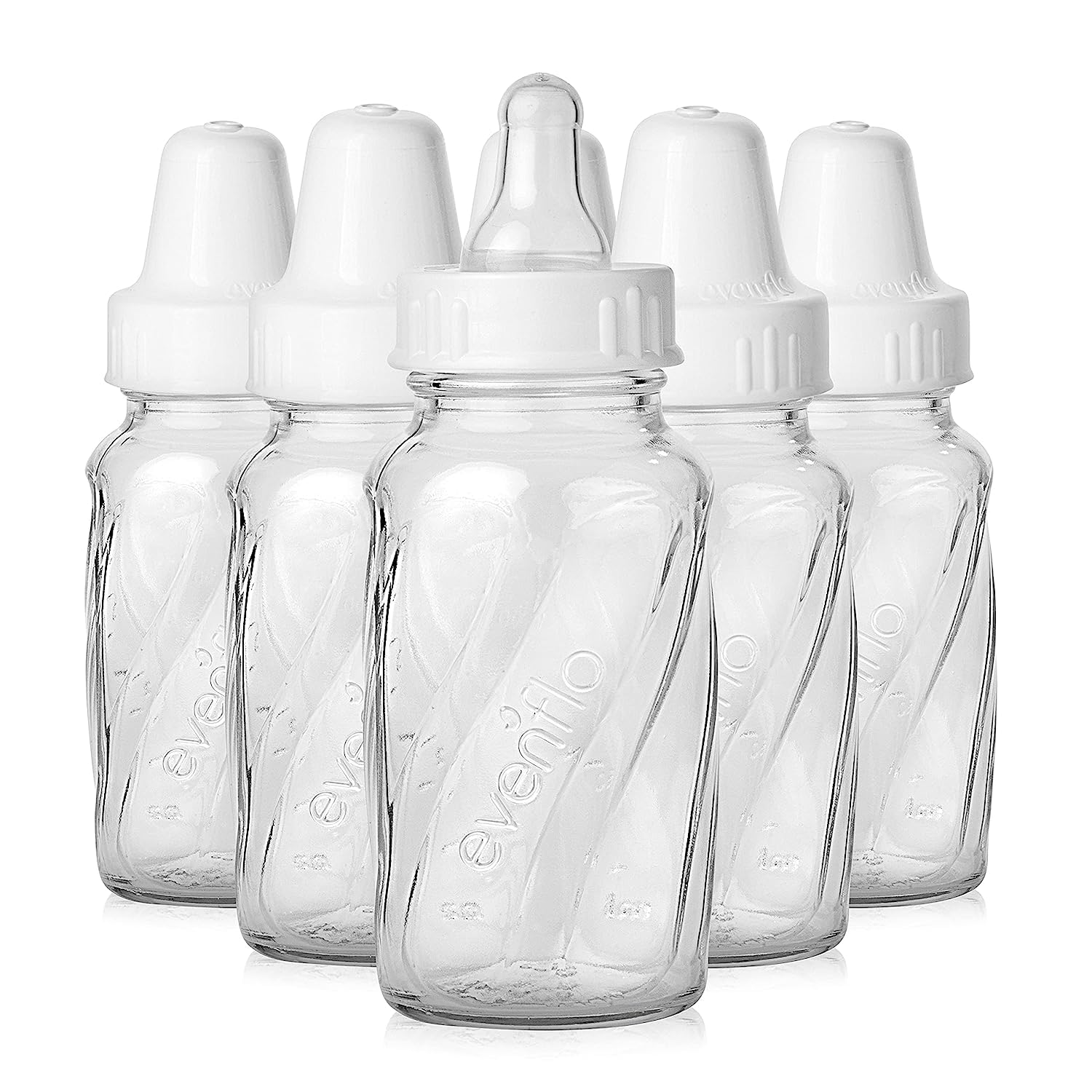 Evenflo Classic Glass Twist Bottle grip for comfortable one-handed feeding.