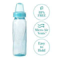 Evenflo Classic Tinted Bottle side view lavender for comfortable feeding.