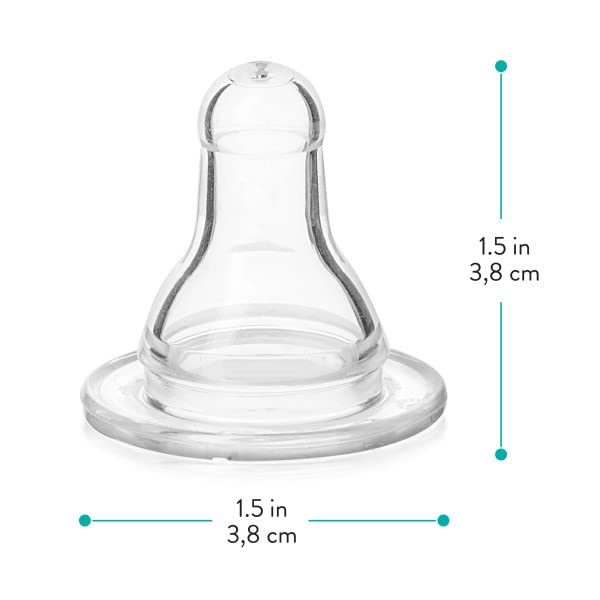 Evenflo Feeding Classic nipple micro air vents prevent nipple collapse during feeds.