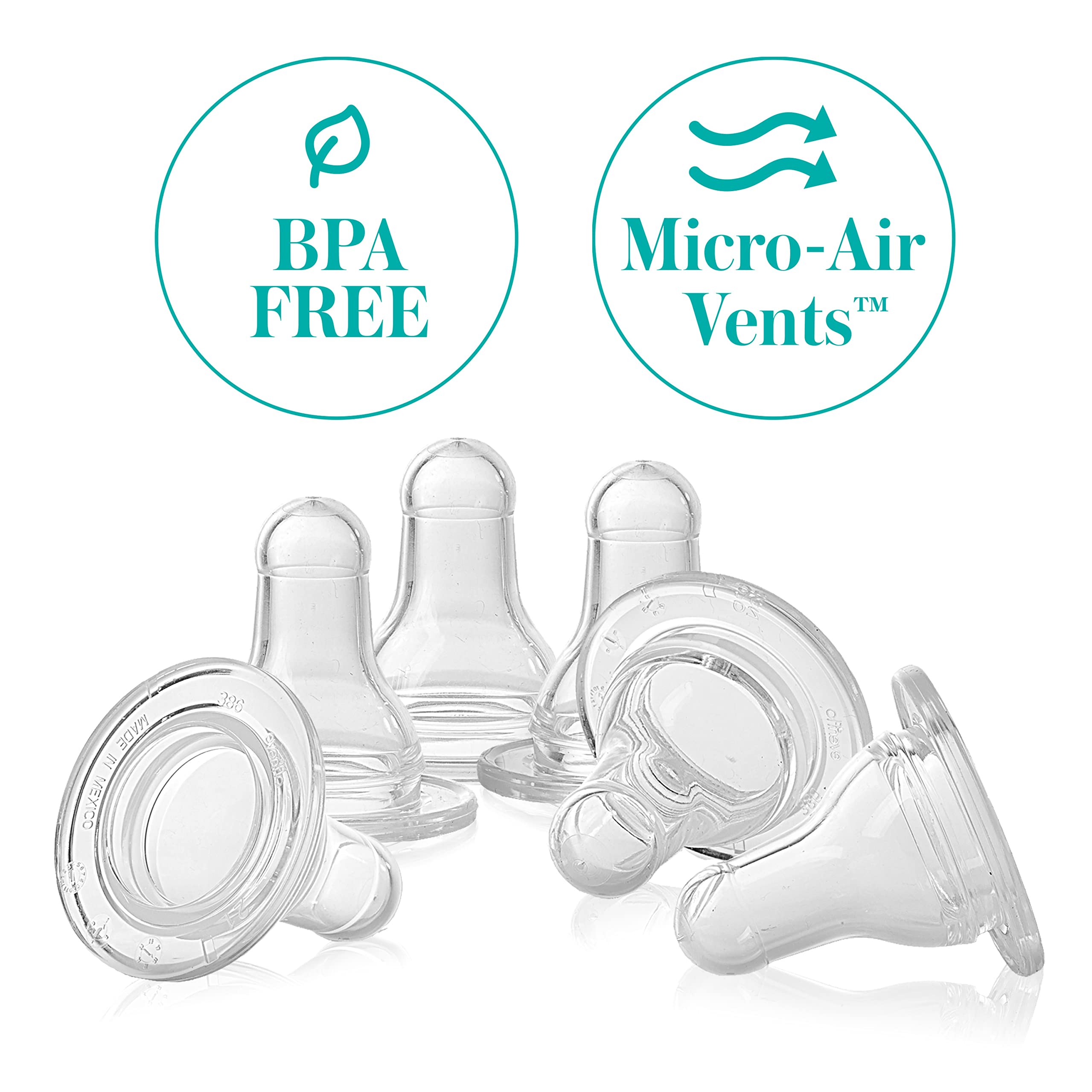 Evenflo Feeding Classic nipple silicone latch design aids comfortable latching.