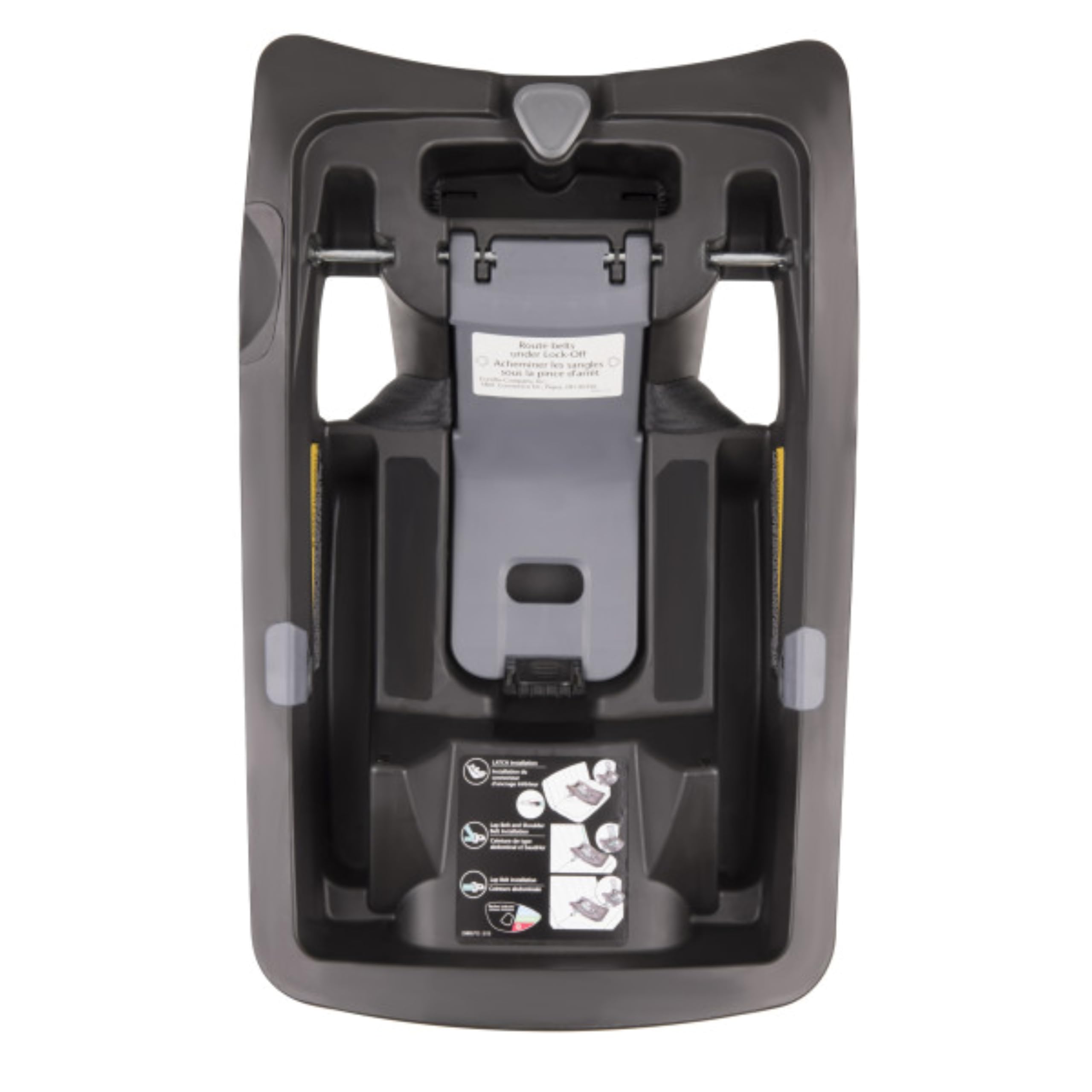 Evenflo LiteMax base with belt lock-off for secure installation.