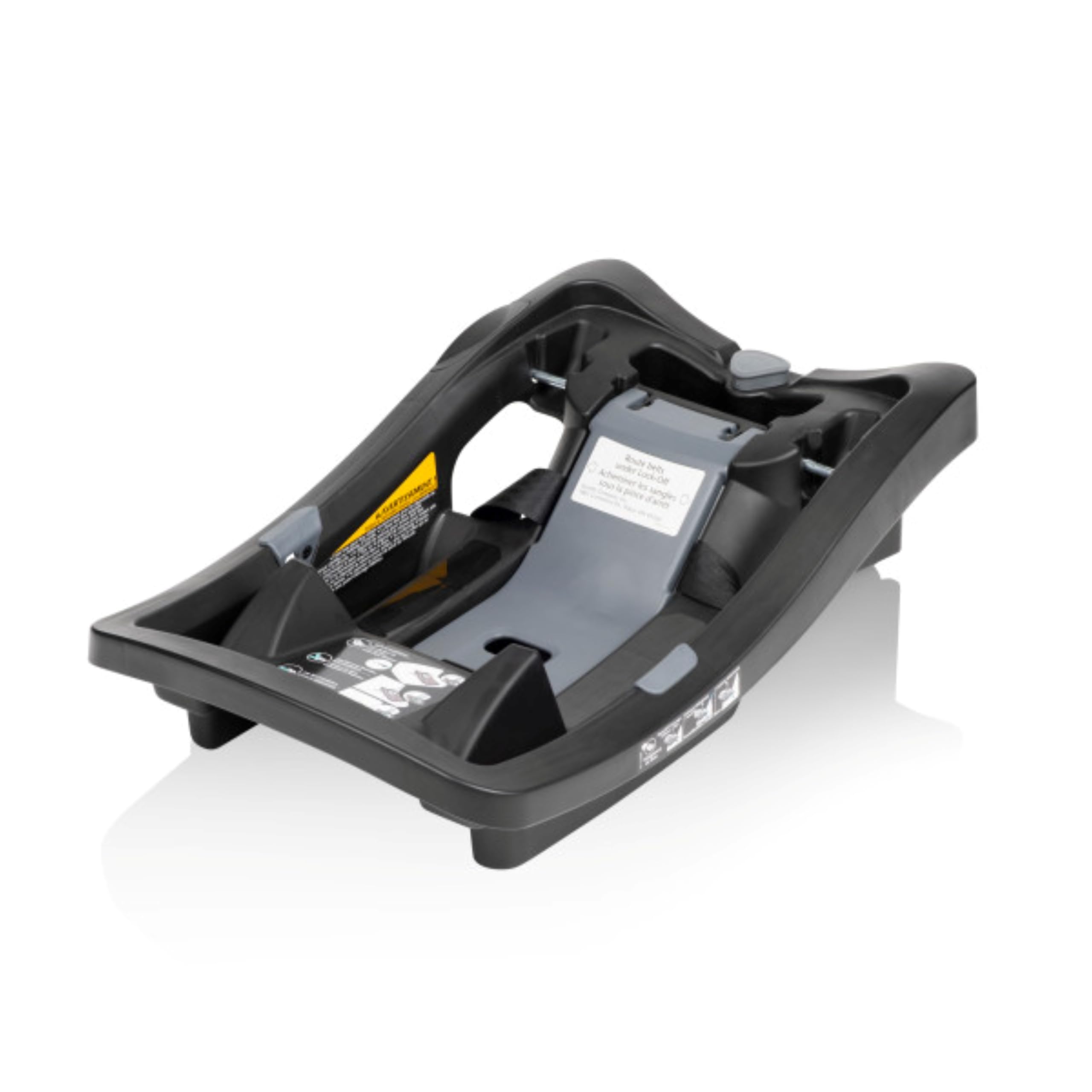 Evenflo LiteMax base connected to LiteMax seat for compatibility.