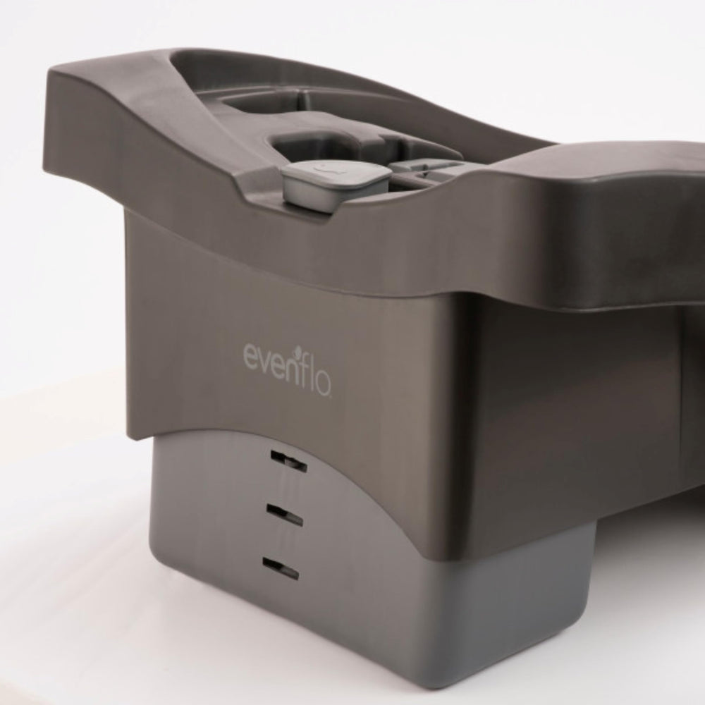 Evenflo LiteMax base with recline indicator showing proper leveling.