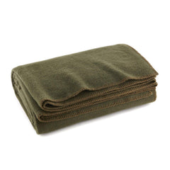 Ever Ready First Aid olive drab blanket folded for compact warmth.