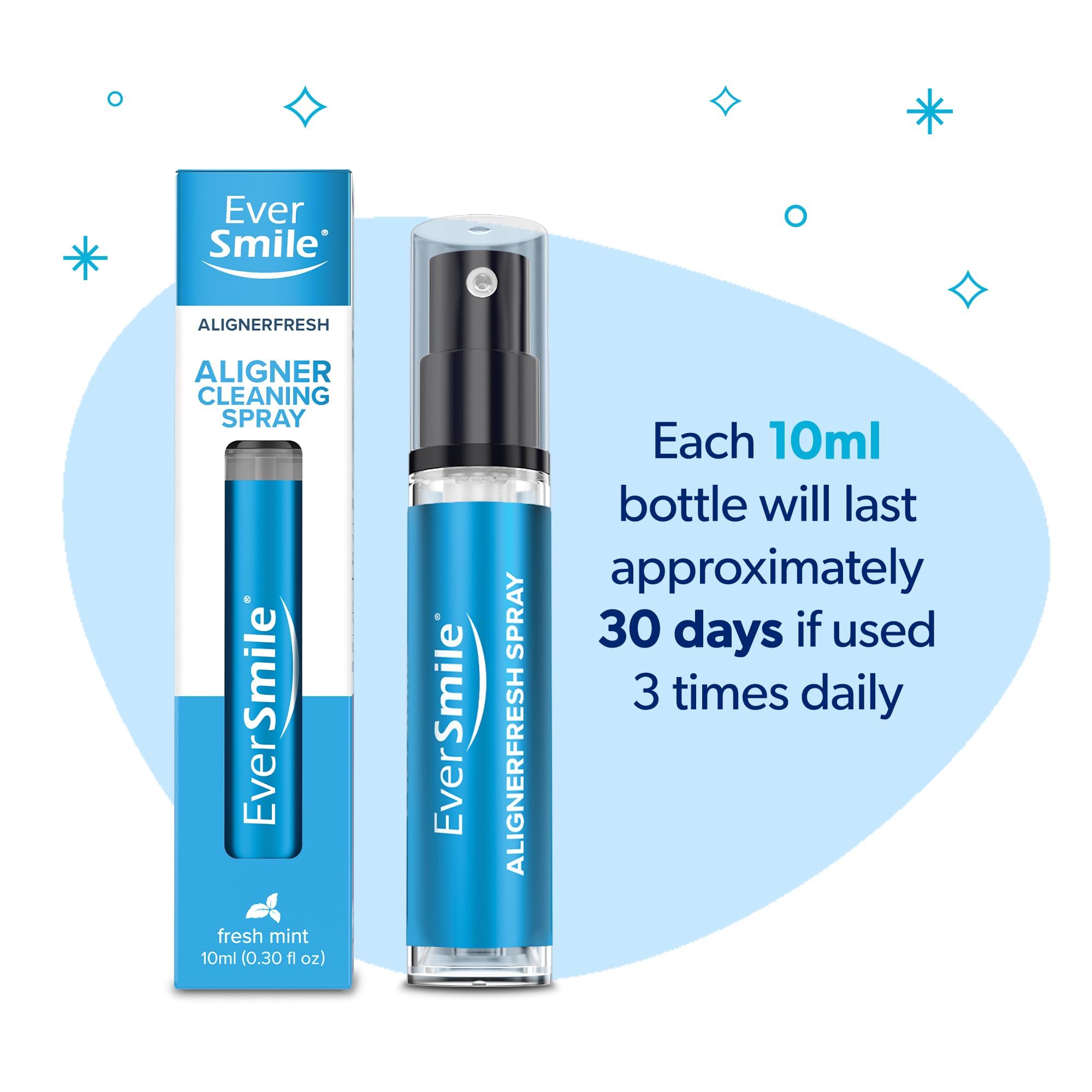 EverSmile AlignerFresh safe for retainers and braces.