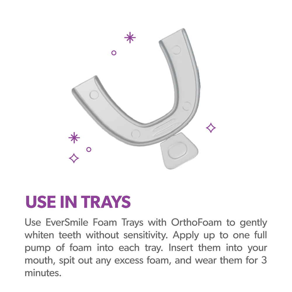 EverSmile OrthoFoam compatible with metal, ceramic, and plastic braces.