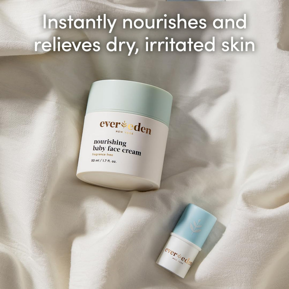 Evereden Baby Lip Balm with jojoba oil nourishes delicate lips.