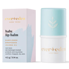 Evereden Baby Lip Balm packaging shows a compact, travel-ready design.