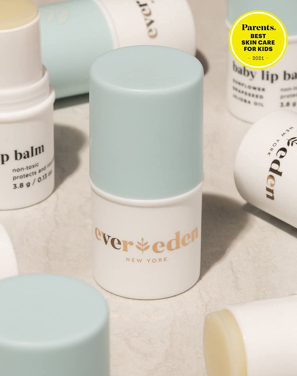 Evereden Baby Lip Balm is pediatrician-created for gentle care.
