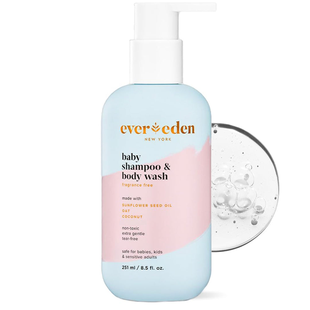 Evereden Baby Shampoo bottle with gentle cleansing for delicate skin.