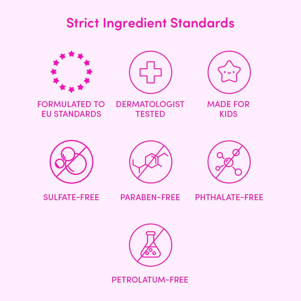 Packaging highlights clean, non-toxic ingredients and kid-safe use.