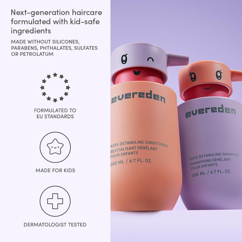 Clean vegan ingredients label on Evereden set for gentle routines.