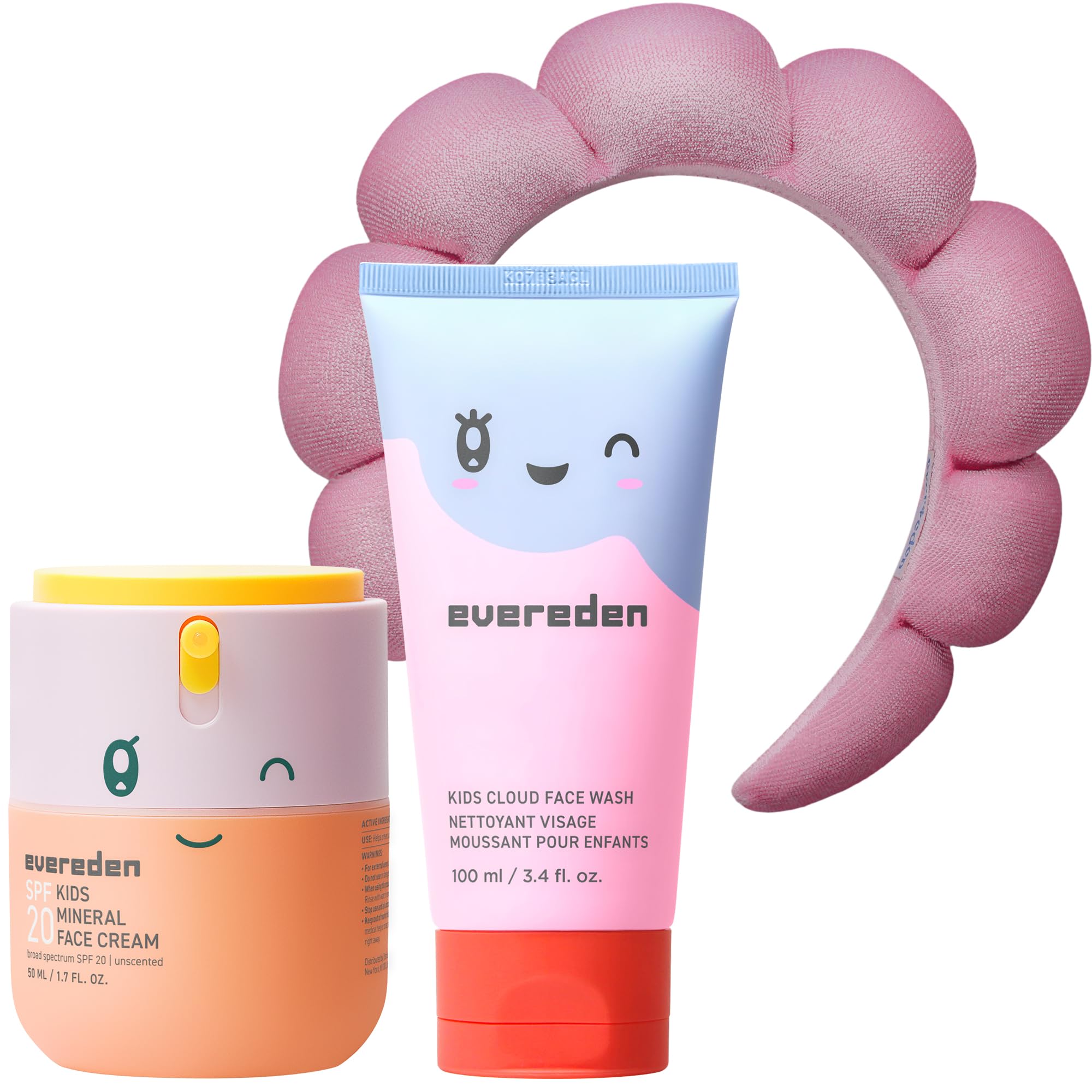 Evereden Cloud Face Wash bottle demonstrates gentle daily cleansing for kids.