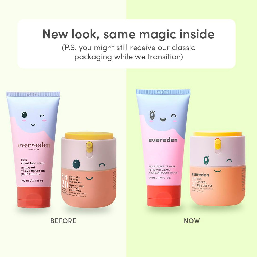 Evereden Cloud Face Wash foam close-up highlighting pillowy texture for kid-friendly skincare.
