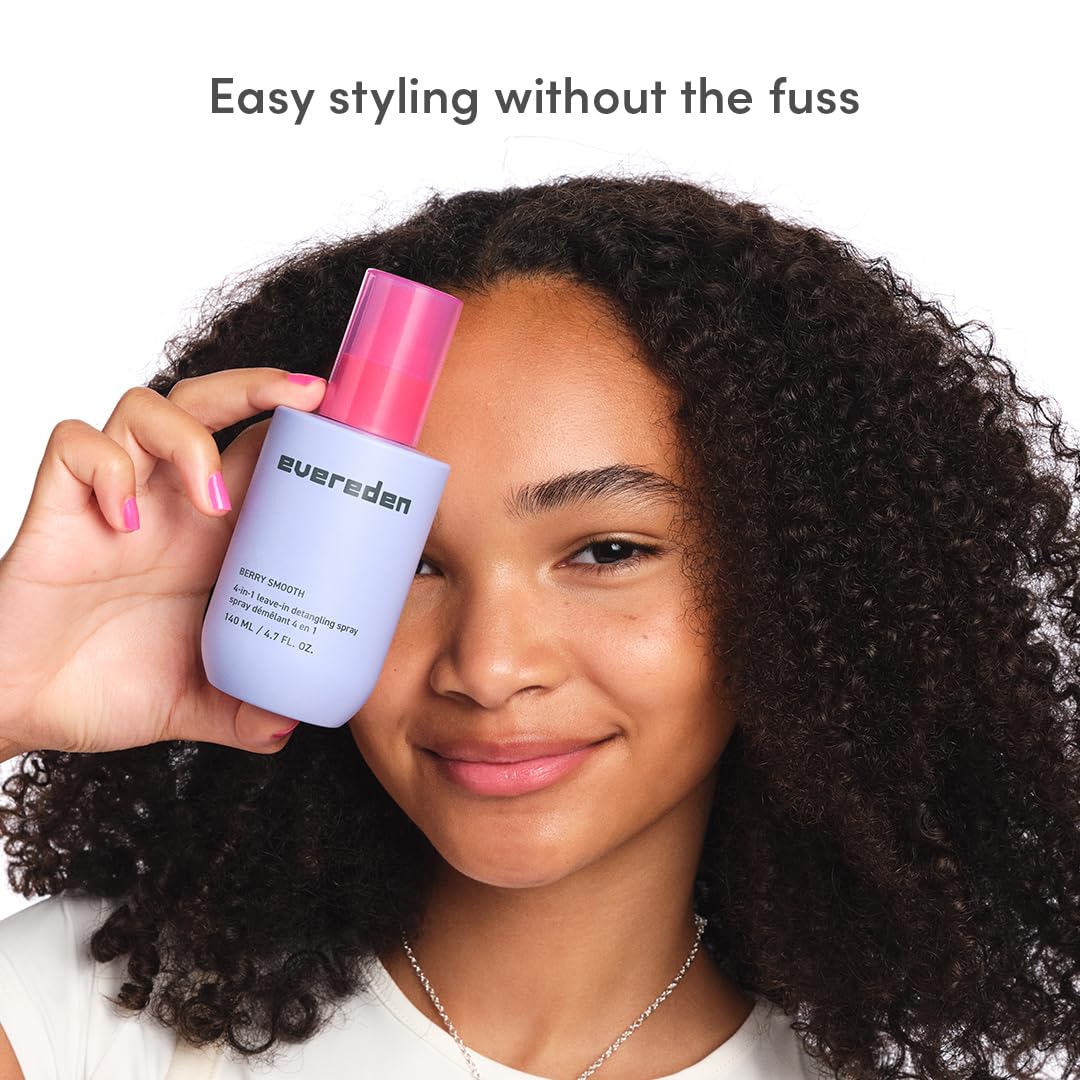 Evereden detangler labeled for kids 3+ emphasizes family-friendly use